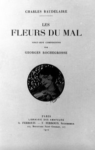Frontispiz von „Die Blumen des Bösen“ von Charles Baudelaire (1821-1867) illustriert von Georges Antoine Rochegrosse (1859-1938) 1910 von Georges Marie Rochegrosse
