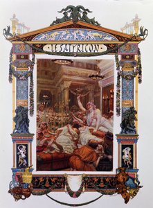 Frontispiz des Werkes von Petronius Arbiter: Das Satyrikon. Illustration von Georges-Antoine Rochegrosse (1859-1938) von 1902. Mailänder. von Georges Marie Rochegrosse