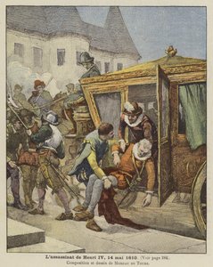 Die Ermordung von König Heinrich IV. von Frankreich, 14. Mai 1610 von Georges Moreau de Tours