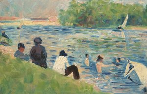 Badende Studie für Badende in Asnières, 1883-1884