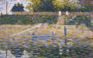 Boot am Flussufer, ca. 1883