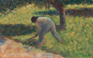 Bauer mit einer Hacke, um 1882