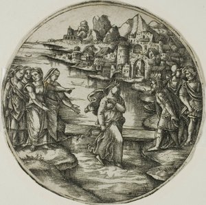 Die Königin von Saba geht auf dem Wasser