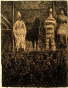 Clowns und Pony (Eine Parade) von Georges Seurat