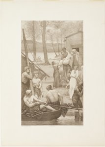 Pastorales Leben der Heiligen Genoveva (linkes Panel)
