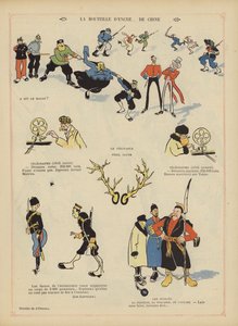 Satire auf den Russisch-Japanischen Krieg. Illustration für Le Rire