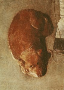 Der Leierkastenmann mit seinem Hund (Detail)