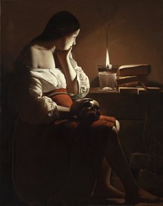 Die Magdalena mit der rauchenden Flamme von Georges de La Tour