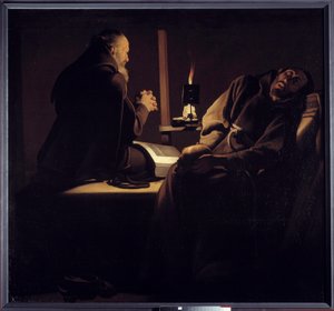 Die Ekstase des Heiligen Franziskus, auch genannt ein Mönch im Gebet neben einem sterbenden Mönch oder die zwei Mönche.