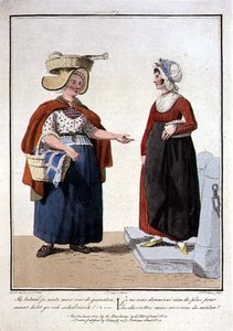 Fischverkäufer, graviert von L. Portman von Georgius Jacobus Johannes van (after) Os