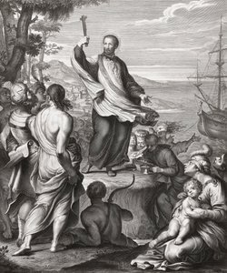 Der heilige Franz Xaver predigt