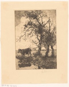 Kuh am Wasser von Gerard Altmann (signed by artist)