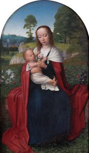 Maria mit Kind in einer Landschaft