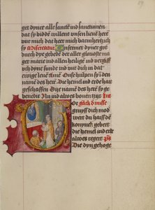 Initial G: Ein Priester feiert die Messe von Gerard Horenbout