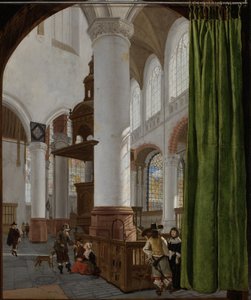 Innenraum der Oude Kerk in Delft, 1654 von Gerard Houckgeest