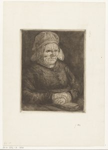 Frau mit Leinenmütze