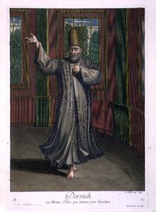 Derwisch oder türkischer Mönch, der in Hingabe wirbelt von Gerard Jean Baptiste Scotin