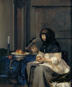 Der Apfelschäler von Gerard Ter Borch the Younger