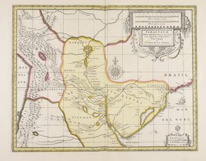 Paraguayo prov. de Rio de la Plata mit angrenzenden Regionen Tucuman und S.ta Cruz de la Sierra von Gerard Valck