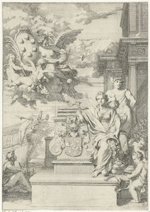 Allegorie auf den Handel und das Familienwappen der Medici von Gerard de Lairesse