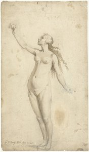 Eva, die nach dem Apfel greift von Gerard ter Borch