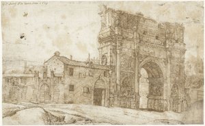 Nordseite des Konstantinsbogens, Rom von Gerard ter Borch