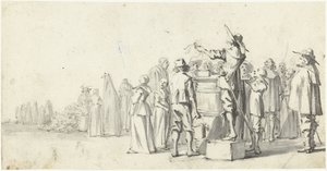 Ausrufer auf einem Marktplatz