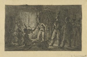 Soldaten am Feuer