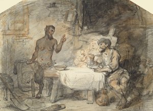 Der Satyr und der Bauer von Gerbrand van den Eeckhout