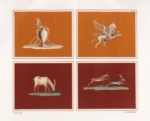 Dekorative Figuren aus dem Haus der Epigramme, Regio V, Insula 1 von Geremia Discanno