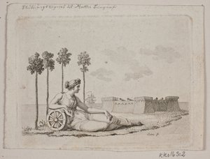 Liegende Frau bei der Festung