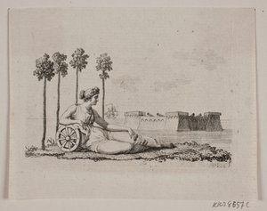 Liegende Frau am Fort