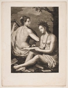Terpsichore und Kalliope von Gerhard Ludvig Lahde