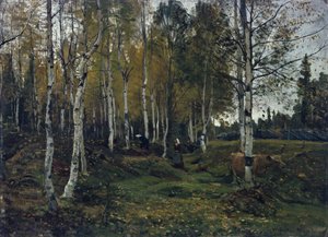 Birkenwald im Herbst von Gerhard Peter Frantz Vilhelm Munthe