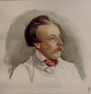 Porträt des Malers Alexander von Kotzebue 1815-1889, 1840er Jahre