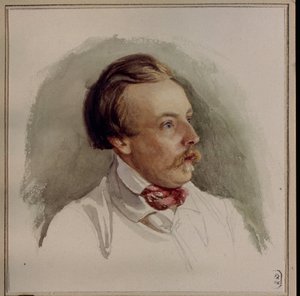 Porträt des Malers Alexander (Alexandre) von Kotzebue (1815-1889) von Gerhard Wilhelm von Reutern
