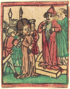 Kaiphas zerreißt seine Kleider von German 15th Century