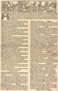 Kalender mit der Geburt und Anbetung von German 15th Century
