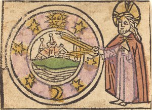 Christus misst den Globus von German 15th Century