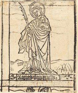 Heilige Agnes [verso] von German 15th Century