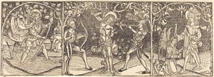 Heilige Christophorus, Sebastian und Rochus von German 15th Century