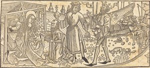 Die Anbetung der Könige von German 15th Century