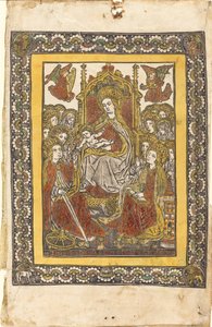 Die Madonna auf dem Thron mit achtzehn heiligen Frauen