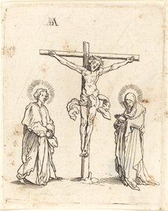 Die Kreuzigung mit der Jungfrau und dem Heiligen Johannes von German 16th Century after Albrecht Dürer