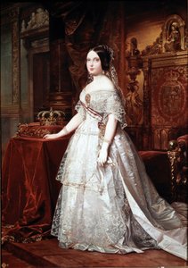Porträt der Königin von Spanien Isabelle de Bourbon (Isabel de Borbon) II (1830-1904)