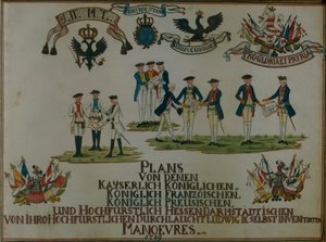 Eine Sammlung von Manöverplänen von Ludwig IX. von Hessen-Darmstadt von German School