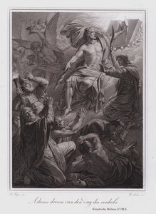 Adams Traum vom Jüngsten Gericht (Gravur) von German School