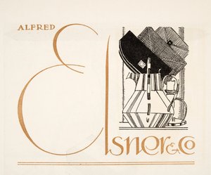 Werbung für Alfred Elsner & Co., aus Styl, veröffentlicht 1922 von German School
