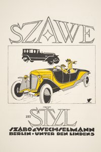 Werbung für Szawe (Szabo & Wechselmann), aus Styl, veröffentlicht 1922 von German School
