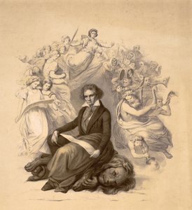 Allegorisches Porträt von Ludwig van Beethoven (1770-1827)